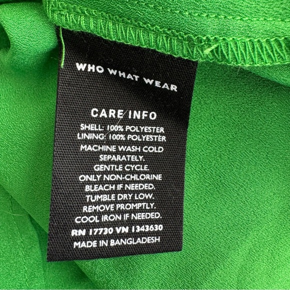 NWT! Square Neck Checkered Tier Layer Bubble Sleeve Dress - Color: Online Lime - Picture 7 of 10